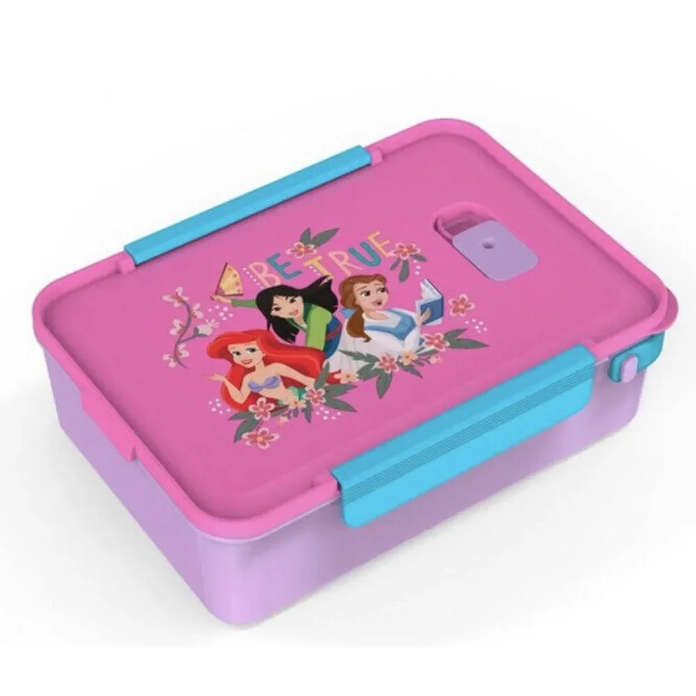 Disney Princess 3-Section Seal Food Storage Container Zak Design Lunch Bento Box